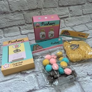 Pusheen 2020 winter box items (4) lights calendar salt & pepper shakers tote